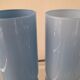 Pair of vintage lamps in blue glass