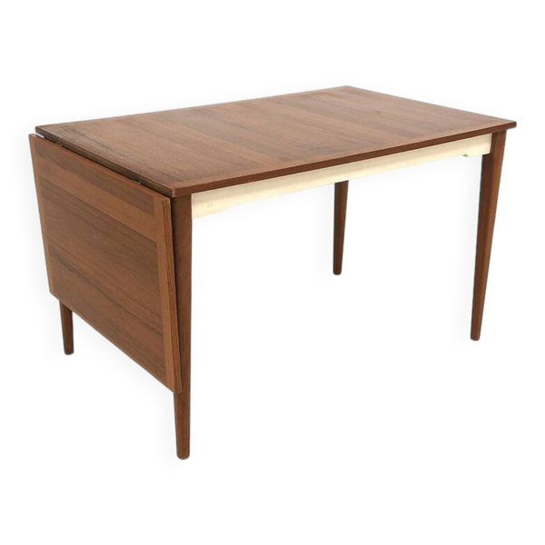 Table de salle à manger à battant en teck, Suède, 1960