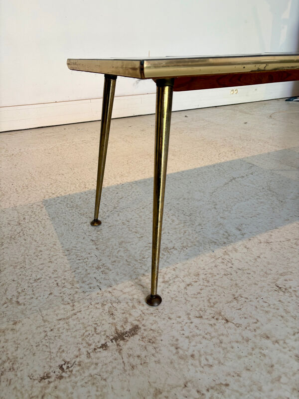 Table basse vintage en céramique signée Denisco – années 60/70