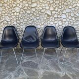 4 DSX chairs, fiberglass, Charles & Ray Eames for Herman Miller 1980