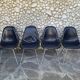 4 DSX chairs, fiberglass, Charles & Ray Eames for Herman Miller 1980