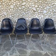 4 DSX chairs, fiberglass, Charles & Ray Eames for Herman Miller 1980