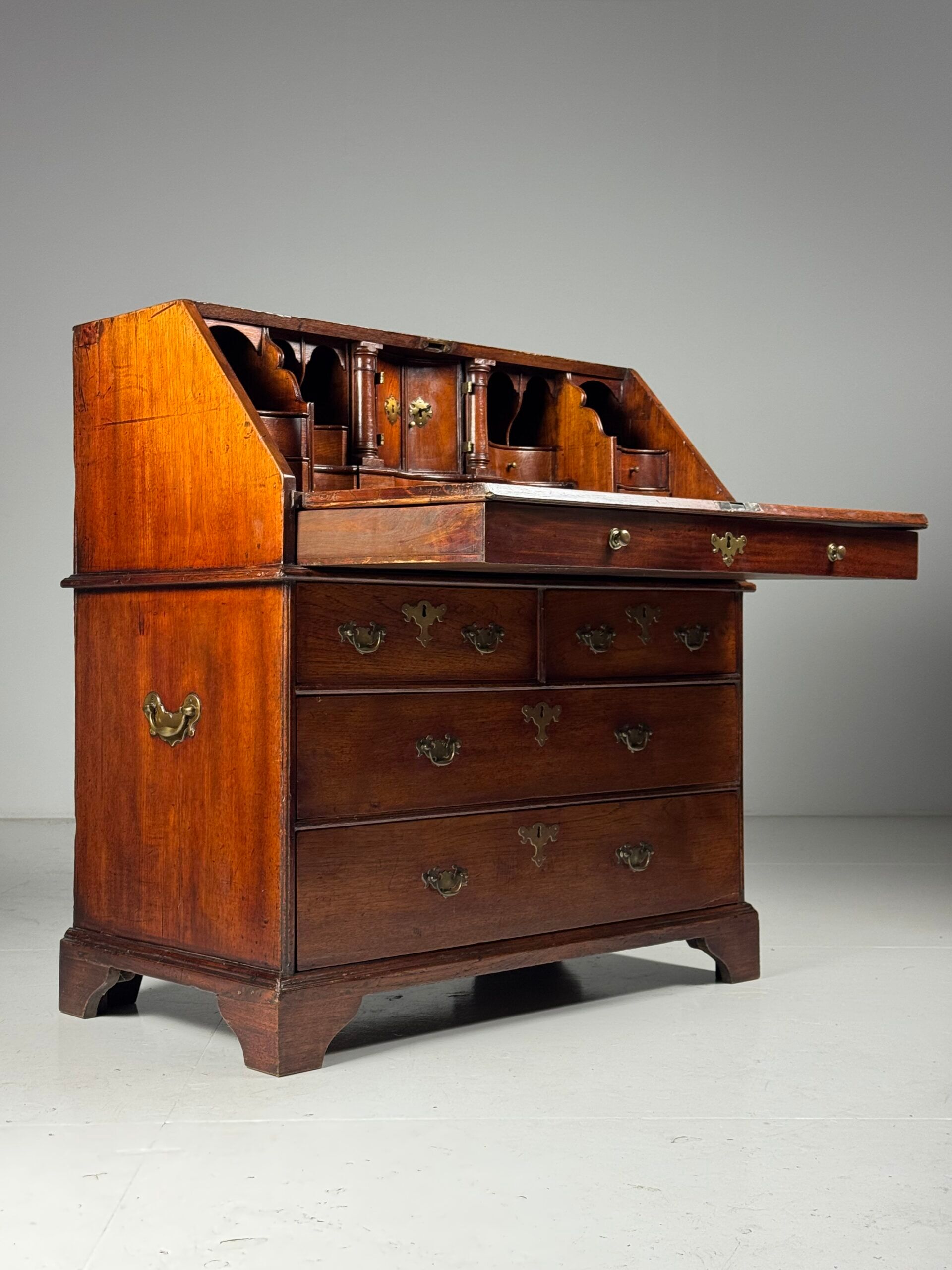 English secretary 18th century teak
