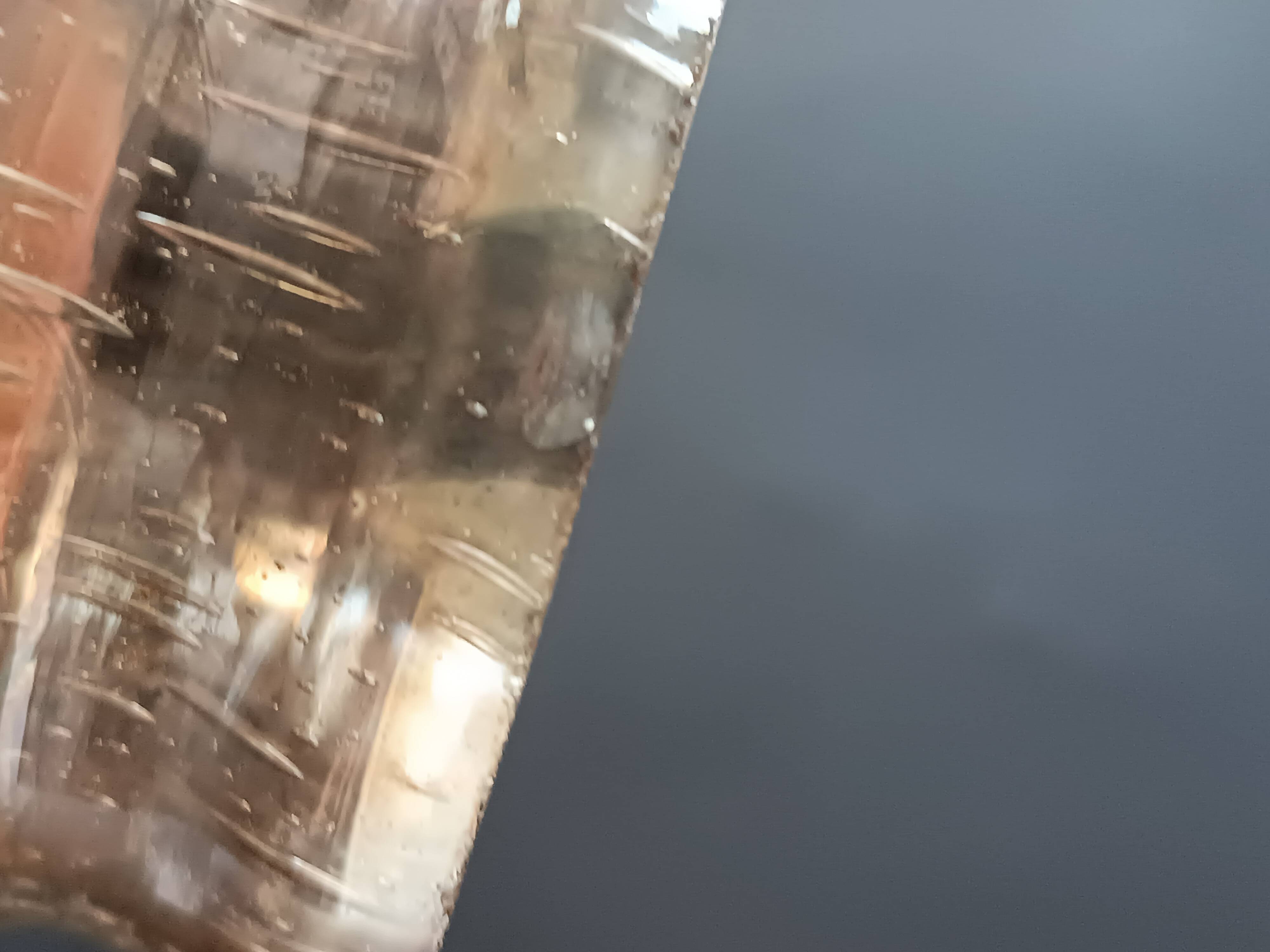 Vintage Limburg table lamp in bubbled glass and brass base
