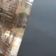 Vintage Limburg table lamp in bubbled glass and brass base