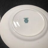 Sarreguemines Dessert Plates: Hand-Painted Chinoiserie Decor, 19th Century