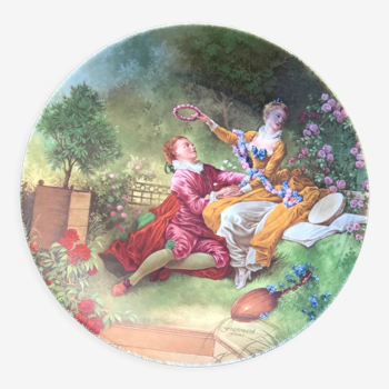 Assiette Fragonard porcelaine Limoges