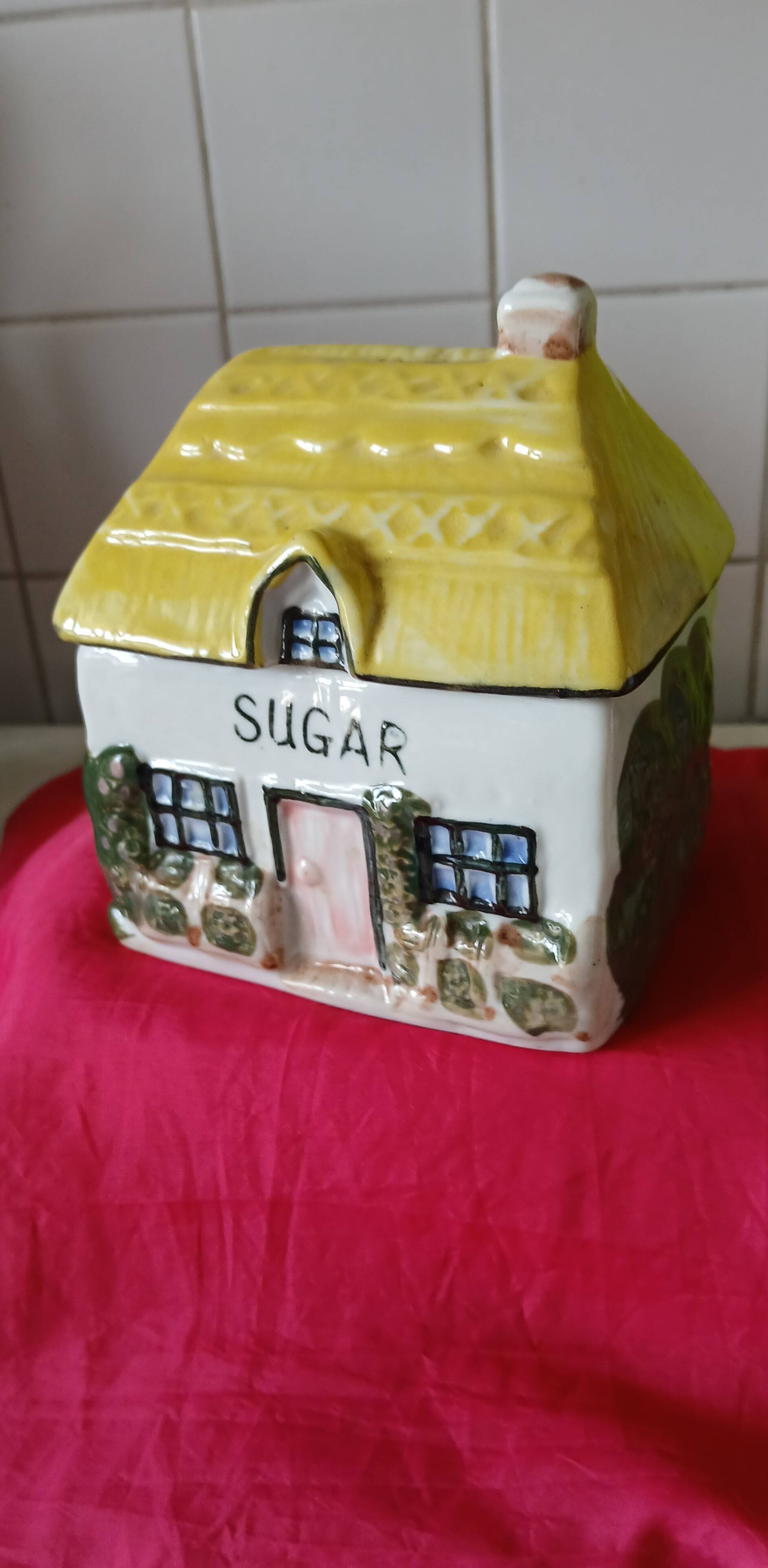 Vintage candy box with barbotine sugar