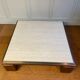 XXL copper, brass and travertine square coffee table, Belgo Chrom