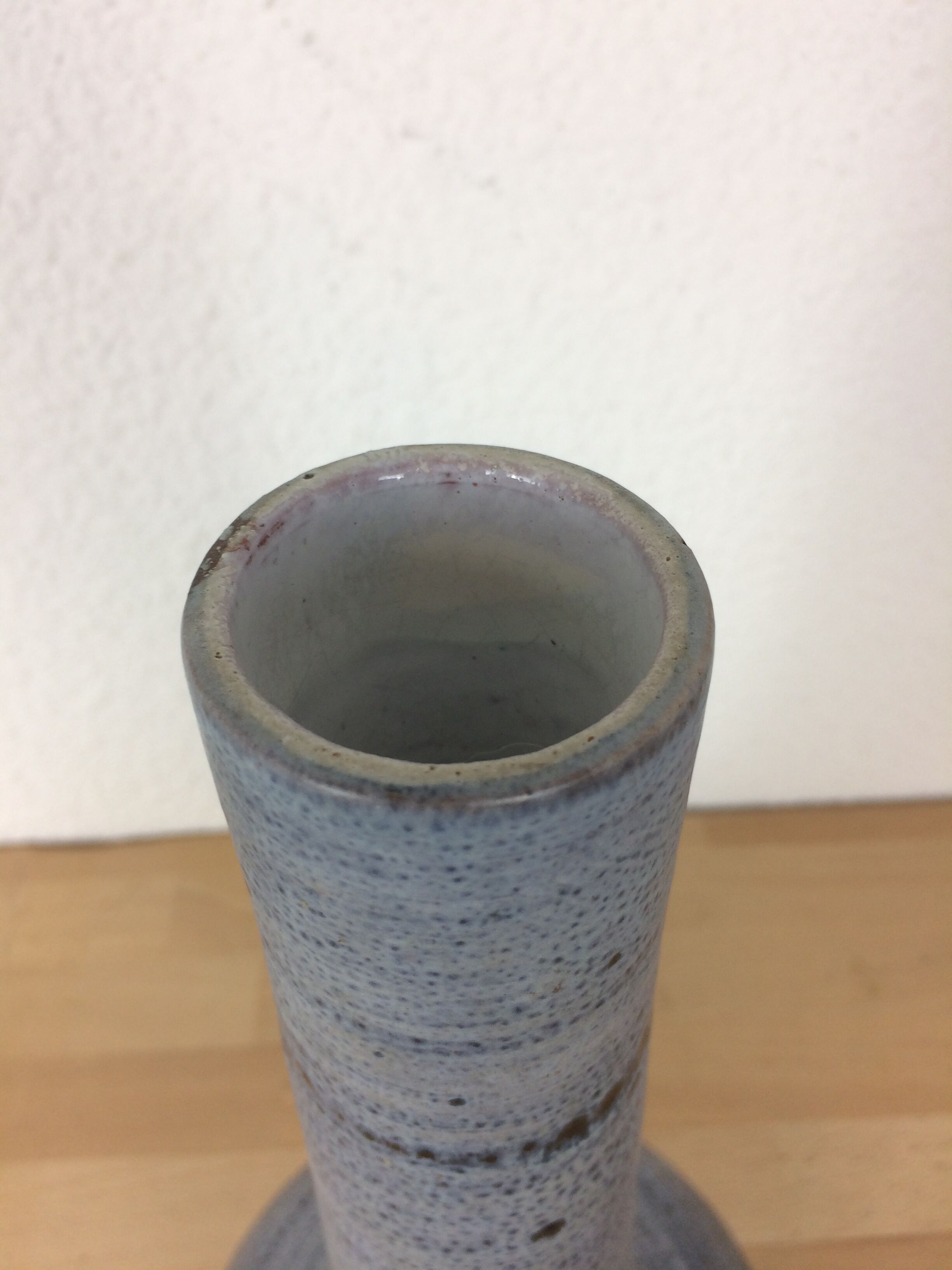 Ceramic vase 1970  signed, blue