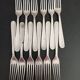 Set of 12 Christofle forks in silver metal