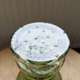 Green carafe blown glass, texture, vintage 1970s