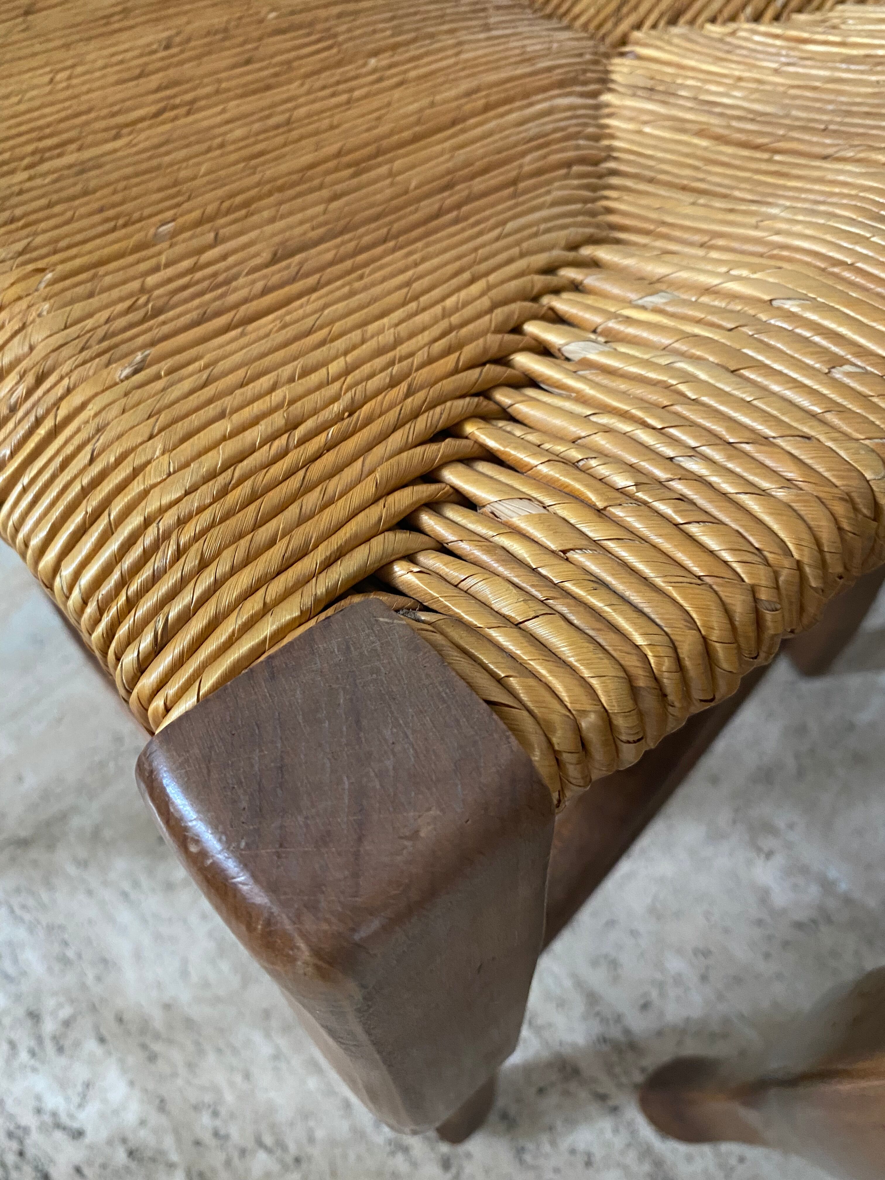 Deux chaises paillées création artisanale années 80