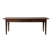 Narrow old wooden farmhouse table