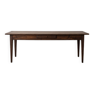 Table de ferme étroite ancienne en bois