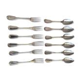 Silver metal cutlery