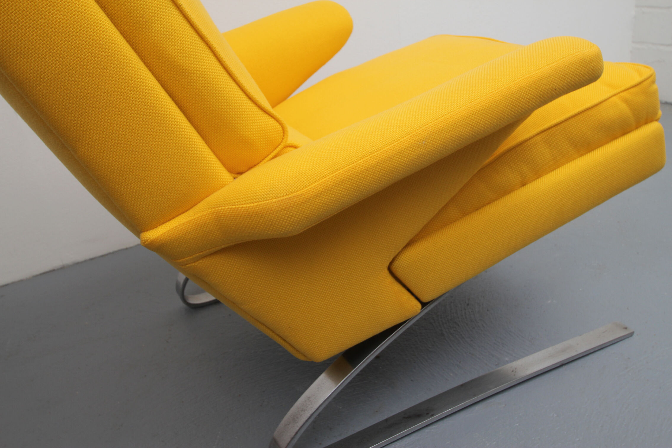 1970s swing-chair yellow Cor, design Reinhold Adolf
