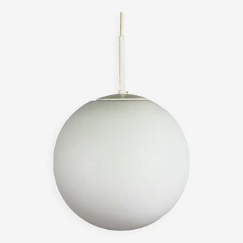 Vintage spherical hanging lamp from Glashütte Limburg