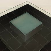 Coffee table with pecari leather base by Tito Agnoli for Caleido, 1970