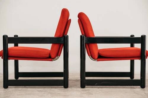 Pair of Armchairs Schirolli Mod. Pierrot Design 80s Modernariato
