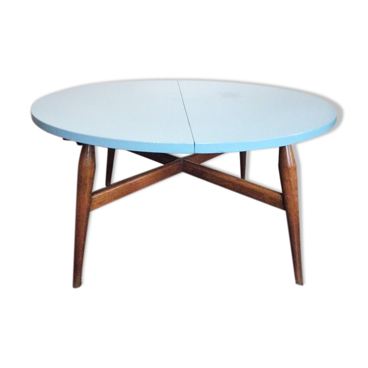 Scandinavian coffee table"smørrebrød" blue, 1960
