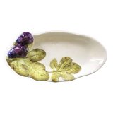Plat ovale décor figues
