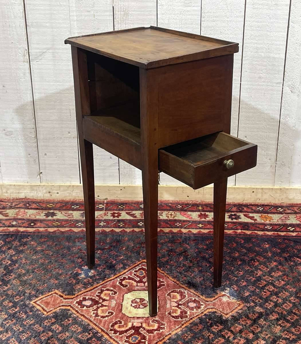 Early 19th century cherrywood bedside table