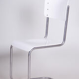 White Vichr a Spol Bauhaus chair made in 1930s Czechia
