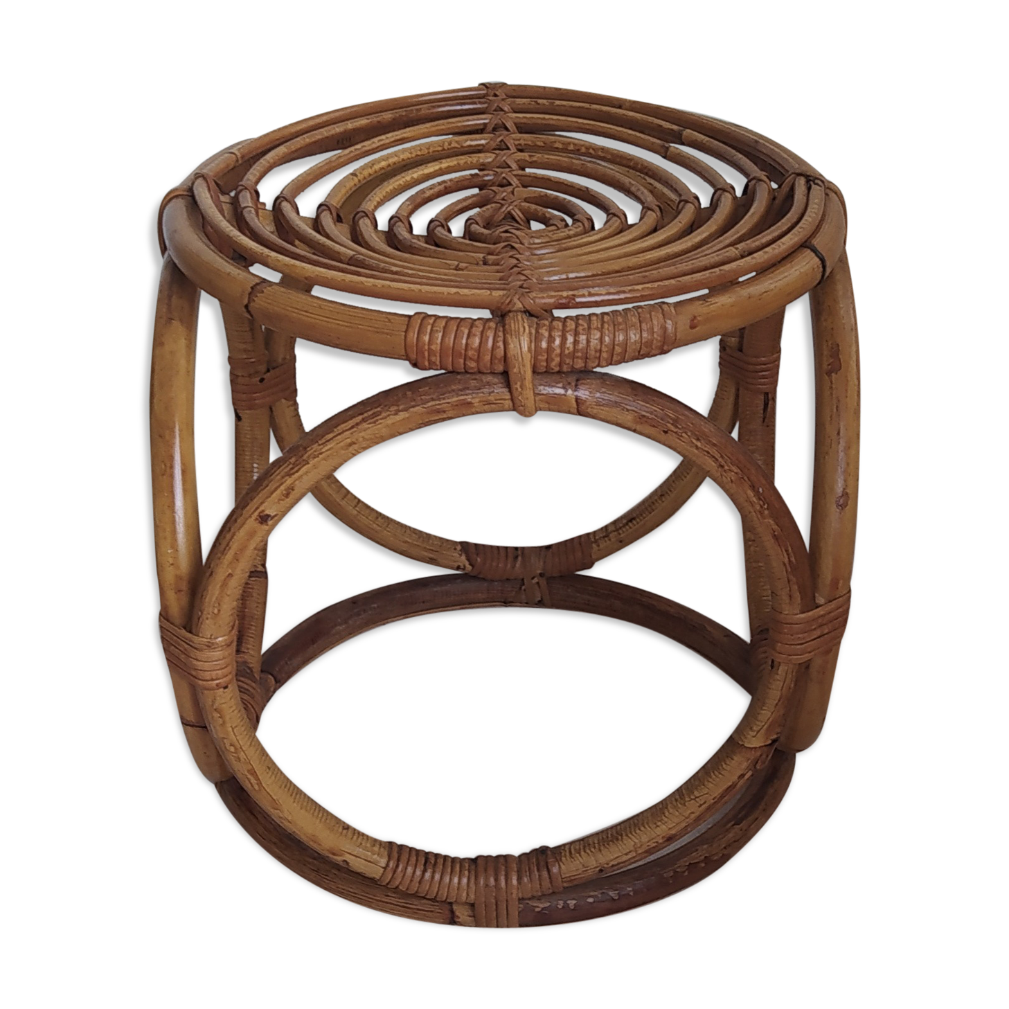 Vintage bamboo stool