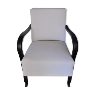 Art deco white armchair, circa 1920s