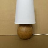 Old blond wood table lamp