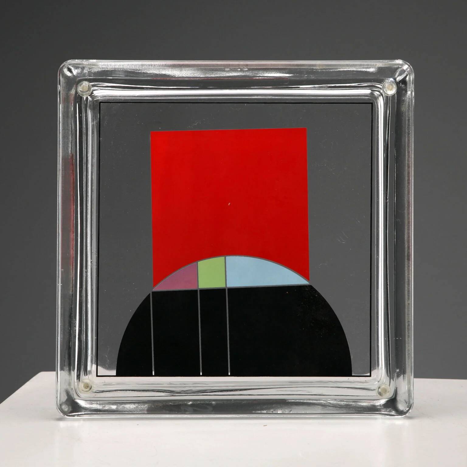Vintage glass centrepiece designed by Eugenio Carmi, Italy 1999.