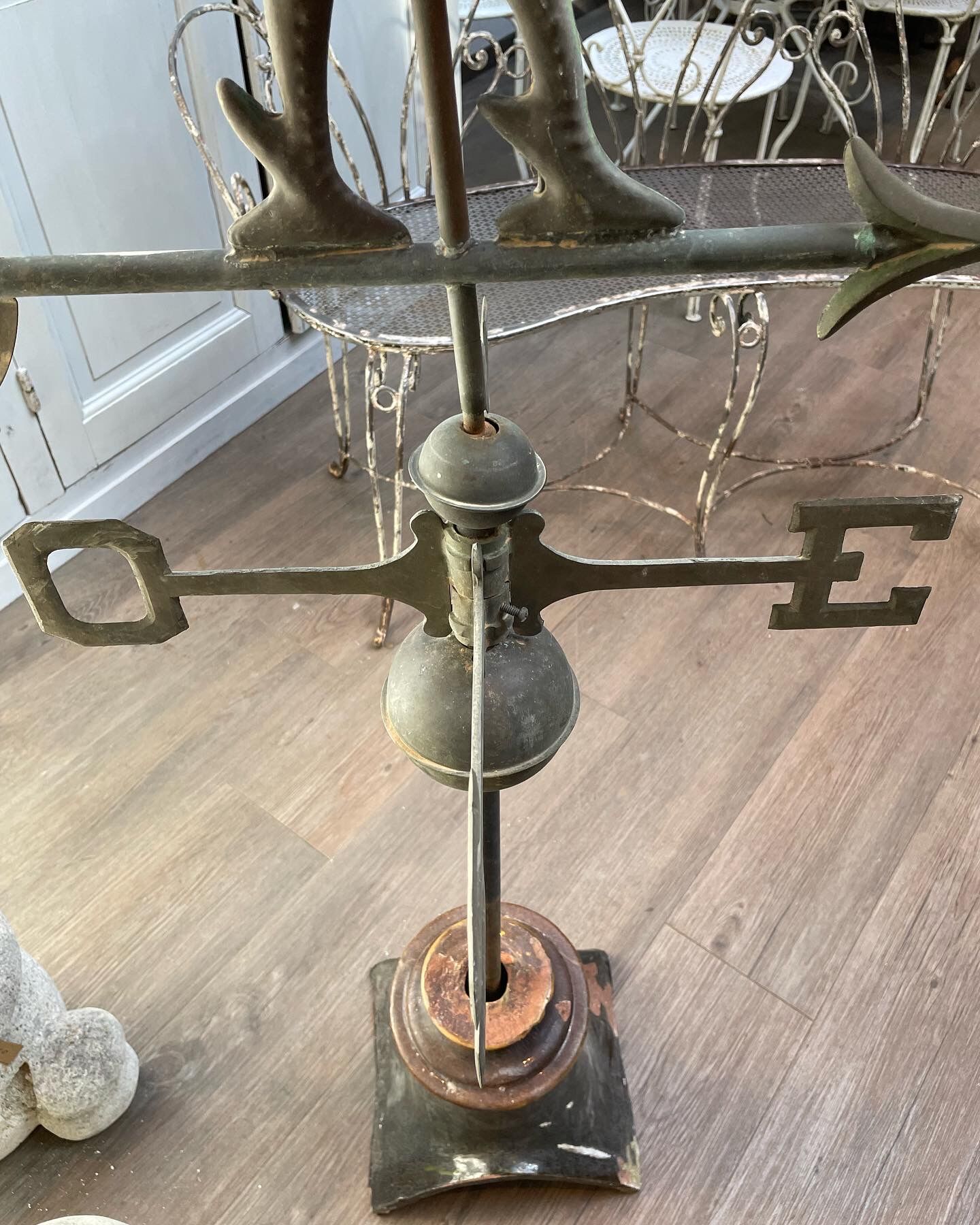 Copper and brass roof weather vane