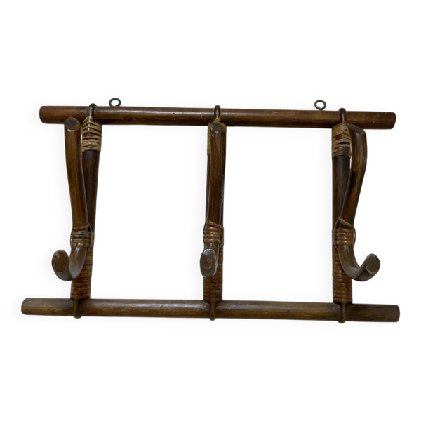 Porte manteaux bambou vintage