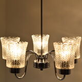Chrome chandelier Jilove u Decina,1970