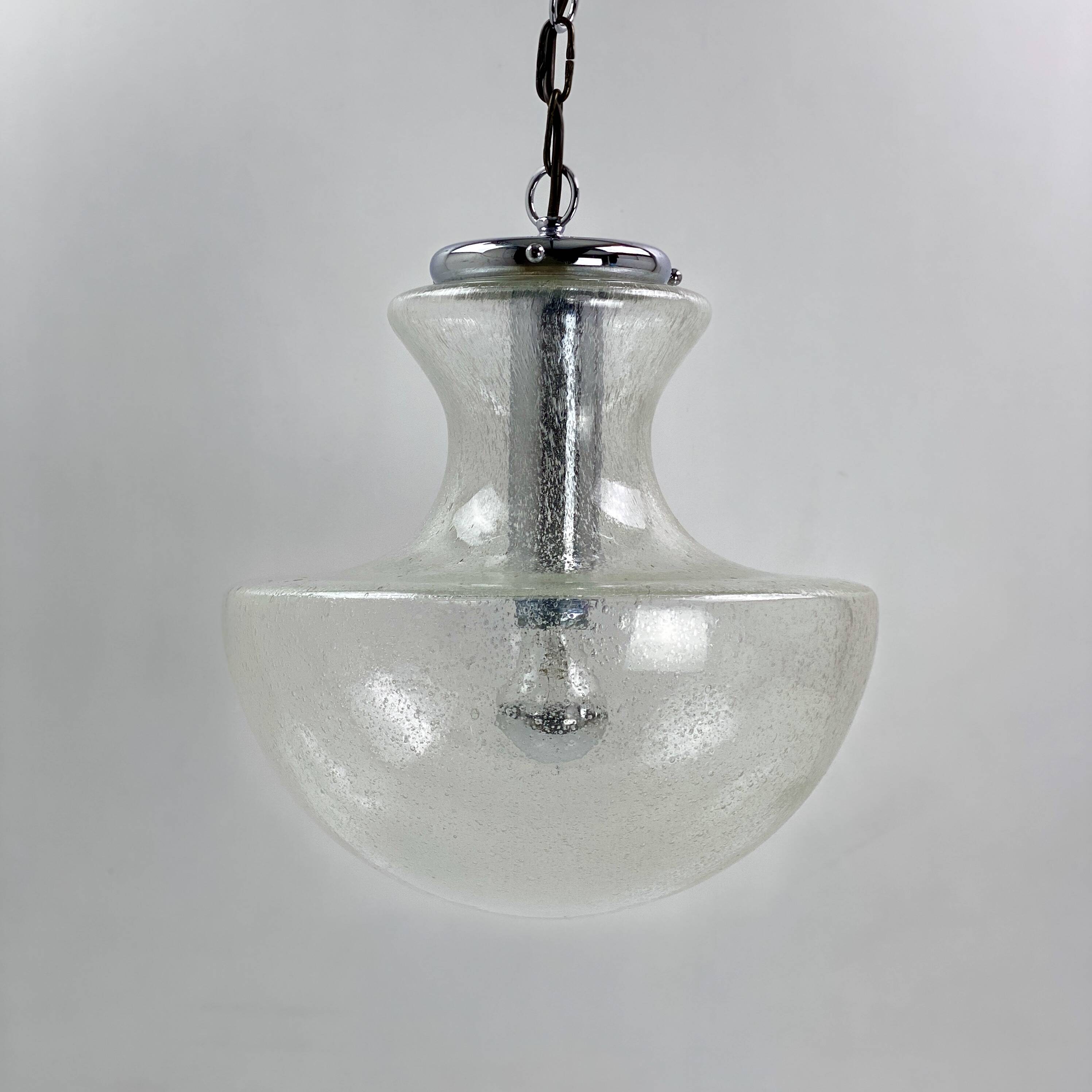 Murano glass pendant light (Mazzega) for Doria, 1960s.