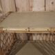 Small vintage rattan side table