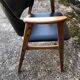 Danish armchair Erik Buch beech and Skaï 60s