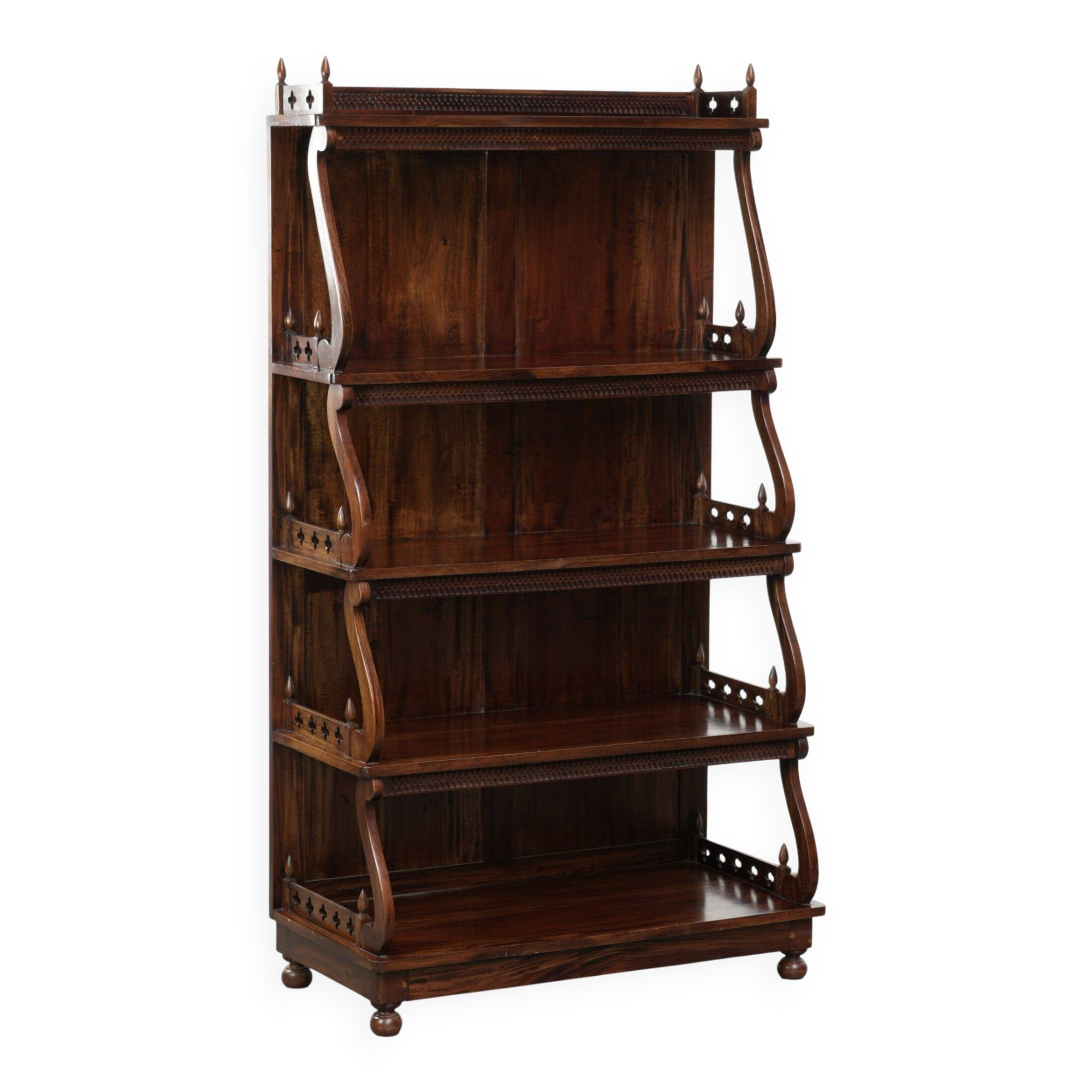 Elegant wooden  bookcase with a classic English look from the 20th century