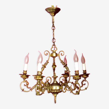 Baroque bronze chandelier
