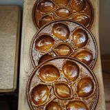 Set of 3 St Clément oyster plates 1950