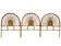 Set of 3 rattan headboards, France 60s