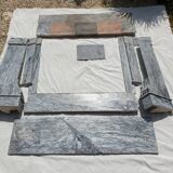Napoleon III marble fireplace with modillions