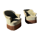 Fauteuils crapaud en velours