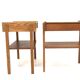 Set de 2 tables chevets en teck et en chêne, Suède, 1960