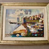 Oil on canvas “seaside” signed