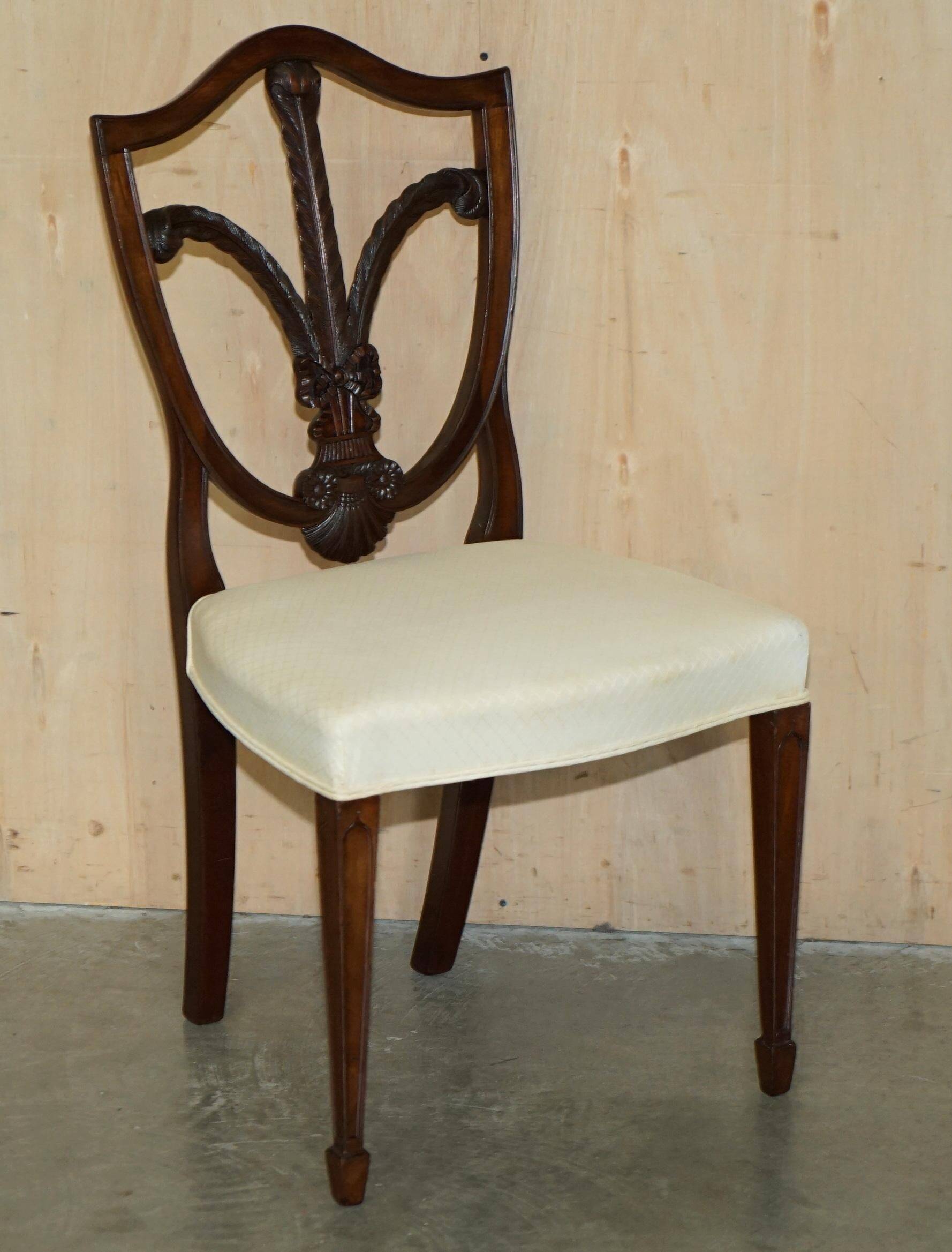Paire de chaises d'appoint victoriennes George Hepplewhite Prince de Galles