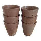 Set of 6 stoneware cups