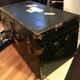 Ancient American leather and brass malle 1920. Taylor fiber pagny