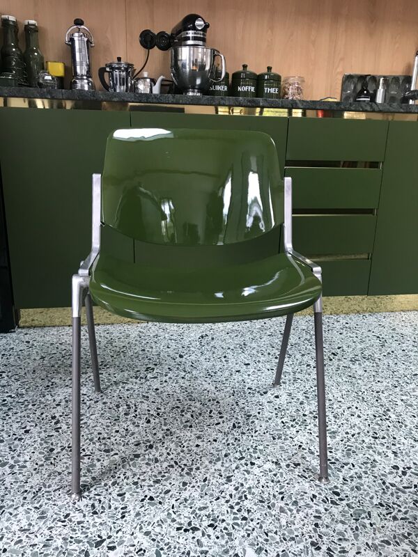 Chaise DSC 106 par giancarlo piretti pour Castelli, Italie des années 1960